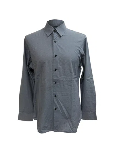 Pre-owned Prada Patterned Button-down Shirt In Blue