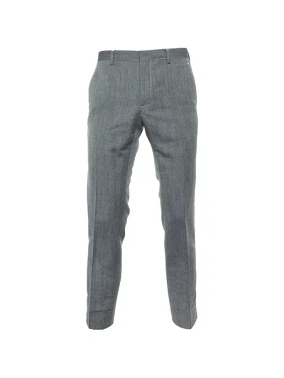 Pre-owned Prada Patterned Chino Pants In Gray
