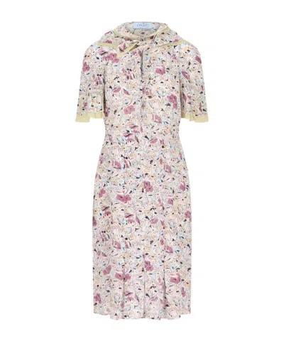 Prada Patterned Dress In Multi