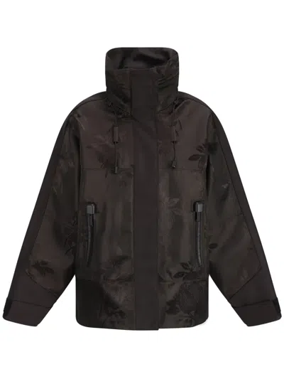 PRADA PATTERNED-JACQUARD PADDED JACKET