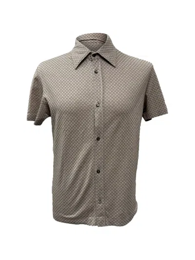 Pre-owned Prada Patterned Knitted Shirt In Neutral