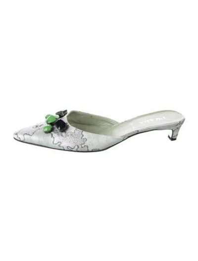 Pre-owned Prada Patterned Mules In Multi