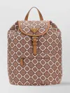Prada Printed Re-nylon Backpack In Brown