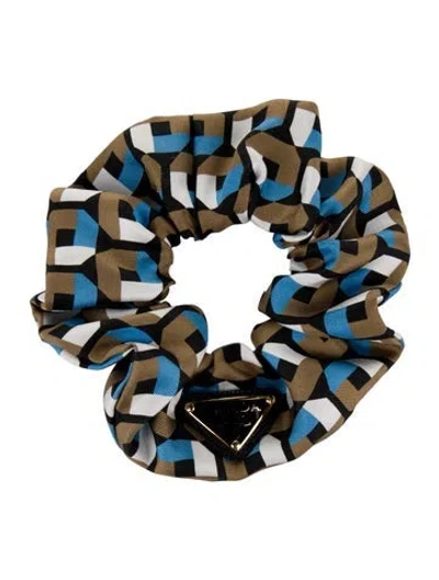 Pre-owned Prada Patterned Scrunchie In Brown