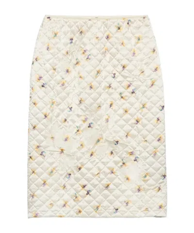Prada Patterned Skirt In Neutral
