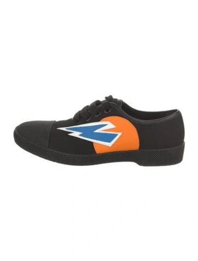 Pre-owned Prada Patterned Sneakers In Black