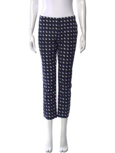 Pre-owned Prada Patterned Straight Leg Pants In Black