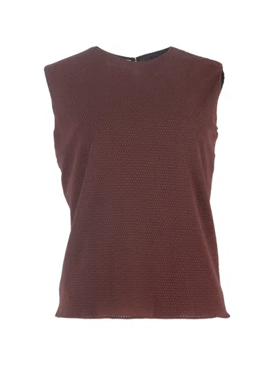 Pre-owned Prada Patterned Top In Red