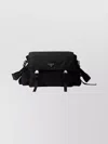 Prada Pattina Shoulder Bag Adjustable Strap In Black