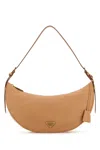 Prada Demi-lune Shoulder Bag Large Natural In Brown