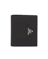 Prada Pebbled-texture Logo-plaque Wallet In Black