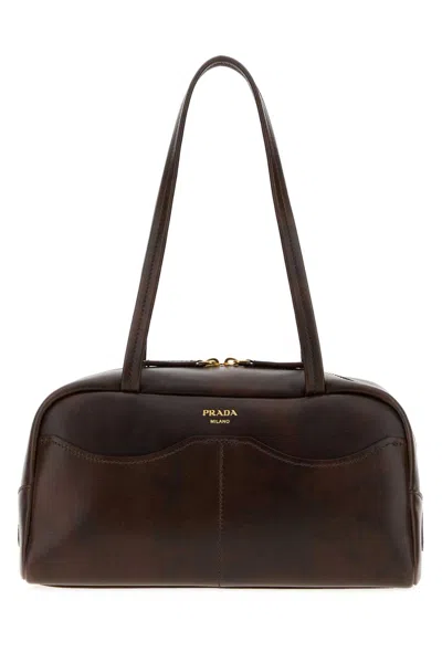 Prada Tote Bag Woman In Brown
