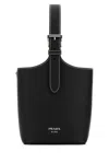 Prada 15cm X 20cm X 9cm Bovine Leather Shoulder Handbag In Black