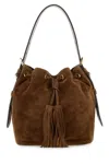 Prada Caramel Suede Bucket Bag