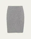 Prada Cashmere Mini Skirt In Grigio