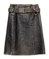 Prada Pencil Leather Skirt In Black