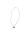 Prada Silver Pendant Necklace In Black