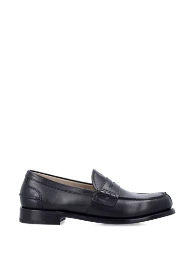 Prada Penny Loafers In Black