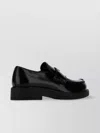 PRADA PENNY STRAP LEATHER LOAFERS