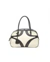 Prada Perforated Bowling Bag In Black