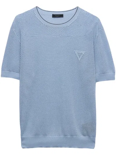 PRADA PERFORATED-DESIGN T-SHIRT
