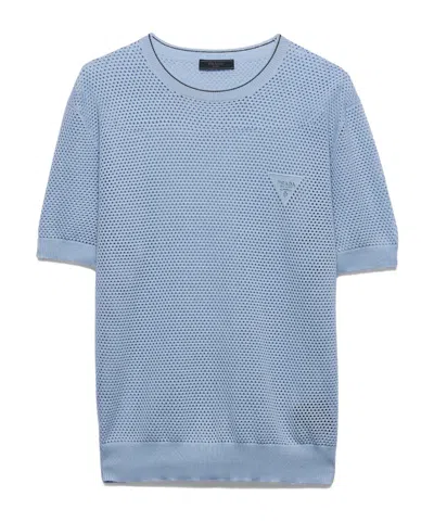 PRADA SILK AND COTTON CREW-NECK SWEATER
