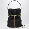 Prada Petit Sac Noir Re-nylon And Nappa Leather Mini Bucket Bag In Black