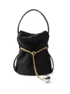 Prada Petit Sac Noir Mini Bucket Bag In Re-nylon And Nappa In Black