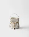 Prada Petit Sac Noir Nappa Leather Mini-bucket Bag In White