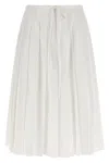 Prada White Cotton Polyester Skirt In White