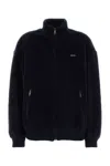 Prada Pile Bomber Jacket In Blue
