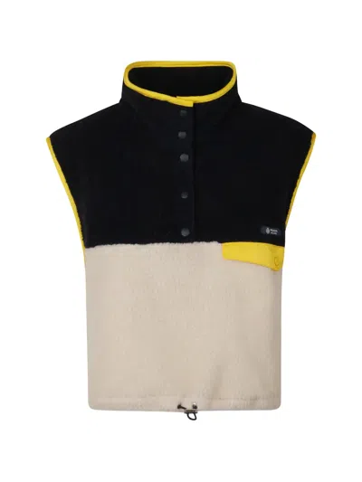 Prada Pile Turtleneck Blouson Vest In Black