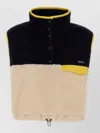Prada Pile Vest Color Block Drawstring Hem In Multi