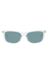 Prada Pillow 54mm Polarized Square Sunglasses In Rose Gold Black