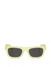 Prada Pillow Rectangle-frame Sunglasses In Yellow