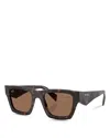 Prada Pillow Sunglasses, 50mm In Dark Brown