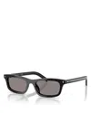 Prada Eyewear Rectangle Frame Sunglasses In Black