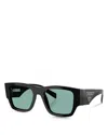 Prada Pillow Sunglasses, 54mm In Black Green