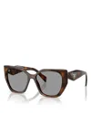 Prada Pillow Sunglasses, 55mm In Brown