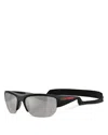 Prada Pillow Sunglasses, 69mm In Gray Mirrored