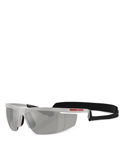 Prada Pillow Sunglasses, 96mm In Gray Mirrored