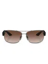 Prada Pilot-frame Sunglasses In Silver