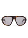 Prada 57mm Irregular Sunglasses In Brown