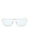 Prada Angular Acetate And Metal Sunglasses In Silver
