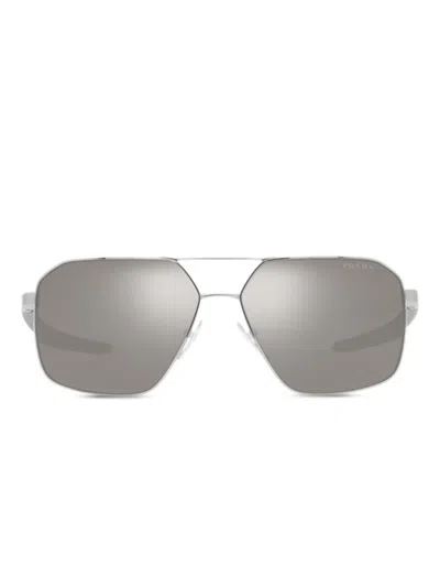 Prada Pilot Frame Sunglasses In Gray
