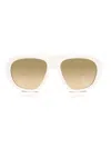 Prada Eyewear Oversized Pilot Sunglasses In White