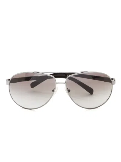 Pre-owned Prada Pilot-frame Tinted Sunglasses In Black
