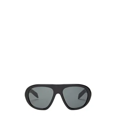 Prada Pilot-style Protective Sunglasses In Black