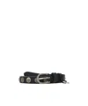 Prada 2 Cm Calf Leather Belt With Silver-tone Hardware In Black
