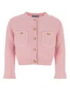 Prada Womens Pink Button-embellished Boxy-fit Cashmere Cardigan In Rosa